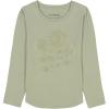 Lucky Brand Girls’ Long Sleeve Graphic T-Shirt, Tagless Cotton Tee with Fun Designs(Seagrass Sunflowers)