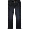 Lucky Brand Girls’ Mid Rise Flare Stretch Denim Jean, Zipper Fly & Button Closure(Patch Barrier Wash)