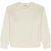 Lucky Brand Girls’ Pullover Crochet Fleece Crew Neck Sweatshirt, Soft & Comfortable(Gardenia)
