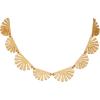 Lucky Brand Gold Plated Fan Shaped Statement Necklace for Women