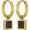 Lucky Brand Gold Plated Single Hoop Earrings