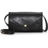 Lucky Brand Love Leather Crossbody Wallet(Black)