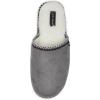 Lucky Brand Memory Foam Rubber Sole Scuff Bedroom Slipper – Soft Comfy Men’s Slippers – Indoor/Outdoor Mens House Slippers(Grey)