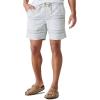 Lucky Brand Men’s 7″ Pull Up Linen Short(Blue Stripe)