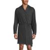 Lucky Brand Men’s Bathrobe – Warm Long Sleeve Knit Robe with Shawl Collar – Soft Cotton Blend Bath Robes for Men (Size: S-XL)(Charcoal Heather)