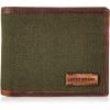 Lucky Brand Men’s Bifold Wallet | ID Window | Card Slots | Genuine Leather | Organization | Durable | Stylish(Canvas/Leather – Olive)