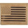 Lucky Brand Men’s Bifold Wallet | ID Window | Card Slots | Genuine Leather | Organization | Durable | Stylish(Flag Embossed Leather – Tan)