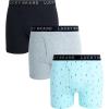 Lucky Brand Mens Boxer Briefs – 3 Pack Classic Mens Underwear Boxer Briefs with Functional Fly – Soft Cotton Boxers for Men(Black/Print/Heather Grey)