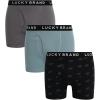 Lucky Brand Mens Boxer Briefs – 3 Pack Classic Mens Underwear Boxer Briefs with Functional Fly – Soft Cotton Boxers for Men(Smoked Pearl/Print/Lead)