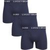 Lucky Brand Mens Boxer Briefs – 3 Pack Classic Mens Underwear Boxer Briefs with Functional Fly – Soft Cotton Boxers for Men(Solid Navy)