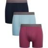 Lucky Brand Mens Boxer Briefs – 3 Pack Soft Mens Underwear Boxer Briefs with Contour Pouch – Breathable Boxers for Men(Eclipse/Purple/Light Blue)