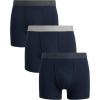 Lucky Brand Mens Boxer Briefs – 3 Pack Soft Mens Underwear Boxer Briefs with Contour Pouch – Breathable Boxers for Men(Mood Indigo Blue)