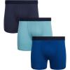 Lucky Brand Mens Boxer Briefs – 3 Pack Soft Mens Underwear Boxer Briefs with Contour Pouch – Breathable Boxers for Men(Navy/Blue/Turquoise)