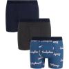 Lucky Brand Men’s Boxer Briefs – 3 Pack Soft Stretch Casual Men’s Underwear with Functional Fly Pouch Boxers (S-2XL)(Mood Indigo/Vintage Indigo Print/Charcoal Grey Heather)