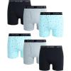 Lucky Brand Mens Boxer Briefs – 6 Pack Classic Mens Underwear Boxer Briefs with Functional Fly – Soft Cotton Boxers for Men(Black/Green/Light Grey Heather)