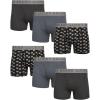 Lucky Brand Mens Boxer Briefs – 6 Pack Classic Mens Underwear Boxer Briefs with Functional Fly – Soft Cotton Boxers for Men(Blue Heather/Print/Charcoal)