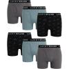 Lucky Brand Mens Boxer Briefs – 6 Pack Classic Mens Underwear Boxer Briefs with Functional Fly – Soft Cotton Boxers for Men(Smoked Pearl/Print/Lead)