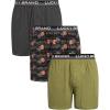 Lucky Brand Mens Boxer Shorts – 3 Pack Knit Cotton Boxers for Men with Functional Fly – Lightweight Mens Underwear Boxers(Charcoal/Black Print/Dark Green)