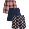 Lucky Brand Mens Boxer Shorts – 3 Pack Woven Cotton Boxers for Men with Functional Fly – Lightweight Mens Underwear Boxers(Plaid/Mood Indigo/ Total Eclipse Print)