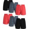 Lucky Brand Mens Boxer Shorts – 6 Pack Relaxed Fit Cotton Boxers with Functional Fly and Elastic Waistband (Sizes: S-XL)(Medium Grey/Mineral Red/Jet Black)