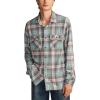 Lucky Brand Men’s Brushed Long Sleeve Knit Shirting(Blue Multi)