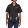 Lucky Brand Men’s Embroidered Camp Collar Shirt(Phantom)