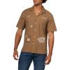 Lucky Brand Men’s Embroidered Camp Collar Shirt(Teak)
