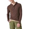 Lucky Brand Men’s Garment Dye Thermal Hoodley(Seal Brown)
