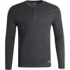 Lucky Brand Men’s Henley Shirt – Long Sleeve Waffle Knit Cotton Henley Thermal Shirt – Undershirts for Men(Charcoal Heather Grey)