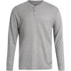 Lucky Brand Men’s Henley Shirt – Long Sleeve Waffle Knit Cotton Henley Thermal Shirt – Undershirts for Men(Light Grey Heather)