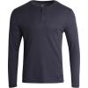 Lucky Brand Men’s Henley Shirt – Long Sleeve Waffle Knit Cotton Henley Thermal Shirt – Undershirts for Men(Mood Indigo)