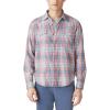 Lucky Brand Men’s Indigo Plaid Western Long Sleeve Shirt(Indigo Plaid)