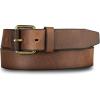 Lucky Brand Men’s Jeans Leather Belt| Classic| Casual| Dress| Everyday| American Heritage| Genuine Leather| Metal Buckle(Covered Roller – Dark Brown)