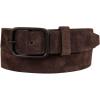 Lucky Brand Men’s Jeans Leather Belt| Classic| Casual| Dress| Everyday| American Heritage| Genuine Leather| Metal Buckle(Distressed Suede – Brown)