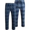 Lucky Brand Men’s Lightweight Plaid Fleece 2 Pack Pajama Pants(Blue Plaids)
