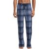 Lucky Brand Men’s Lightweight Plaid Fleece Pajama Pants(Indigo Plaid)