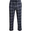 Lucky Brand Men’s Lightweight Plaid Fleece Pajama Pants(Mood Indigo Print)