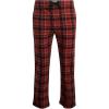Lucky Brand Men’s Lightweight Plaid Fleece Pajama Pants(Red Ochre)