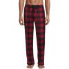Lucky Brand Men’s Lightweight Plaid Fleece Pajama Pants(Red Print)