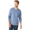 Lucky Brand Men’s Long Sleeve Crew Neck One Pocket French Rib Thermal Shirt(Navy Heather)