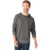 Lucky Brand Men’s Long Sleeve Double Knit Hoodie Sweatshirt(Charcoal)