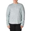 Lucky Brand Men’s Long Sleeve Duofold Henley Shirt(Blue)