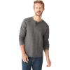 Lucky Brand Men’s Long Sleeve Duofold Henley Shirt(Charcoal)