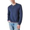 Lucky Brand Mens Men’s Cloud Soft Henley Sweater(Dark Denim)