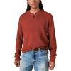 Lucky Brand Mens Men’s Cloud Soft Henley Sweater(Terra Cotta)