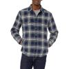 Lucky Brand Men’s Plaid Shirt Jacket(Grey/Blue Plaid)