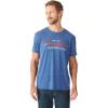 Lucky Brand Men’s Short Sleeve Crew Neck Fender Wave Tee(Monaco Blue)