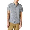 Lucky Brand Men’s Short Sleeve Linen Button Up Shirt(Black Iris)