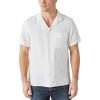 Lucky Brand Men’s Short Sleeve Linen Button Up Shirt(Bright White)