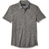 Lucky Brand Men’s Short Sleeve Linen Button Up Shirt(Heather Grey1)